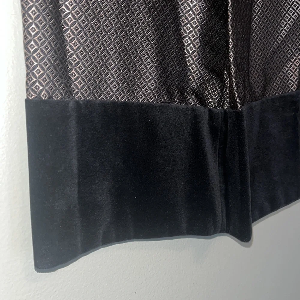 ANN TAYLOR Women's Silk Blend Velvet Trimmed A-Line Pleated Skirt
